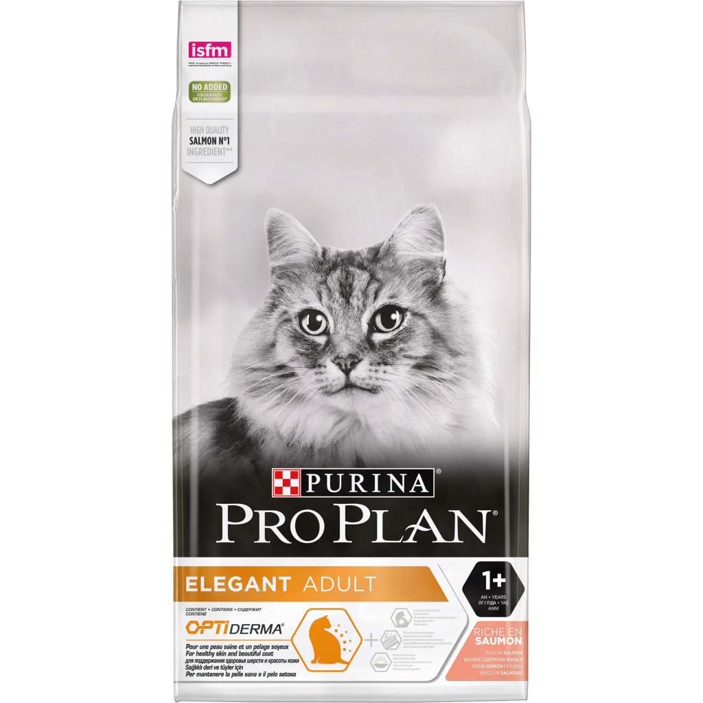 Сухий корм для кішок Purina Pro Plan Elegant з лососем 10 кг (7613036529235)