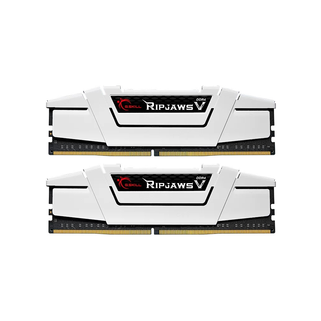 Модуль пам'яті для комп'ютера DDR4 32GB (2x16G) 3600 MHz RipjawsV White G.Skill (F4-3600C18D-32GVW)