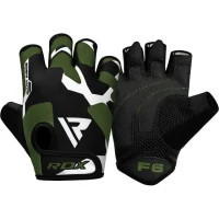 Gloves for fitness RDX F6 Sublimation Black/Green S (WGS-F6GN-S)