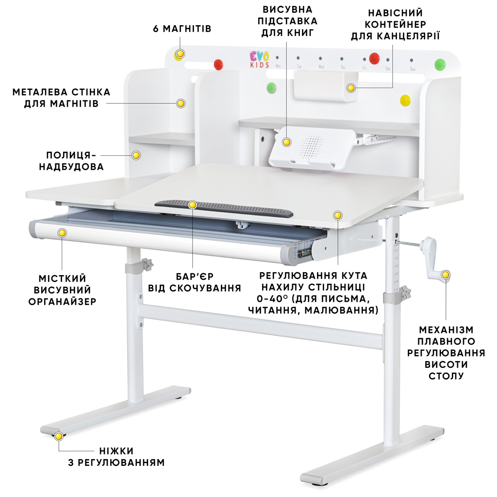 Парта Evo-kids TH-230 Grey (TH-230 W/G)