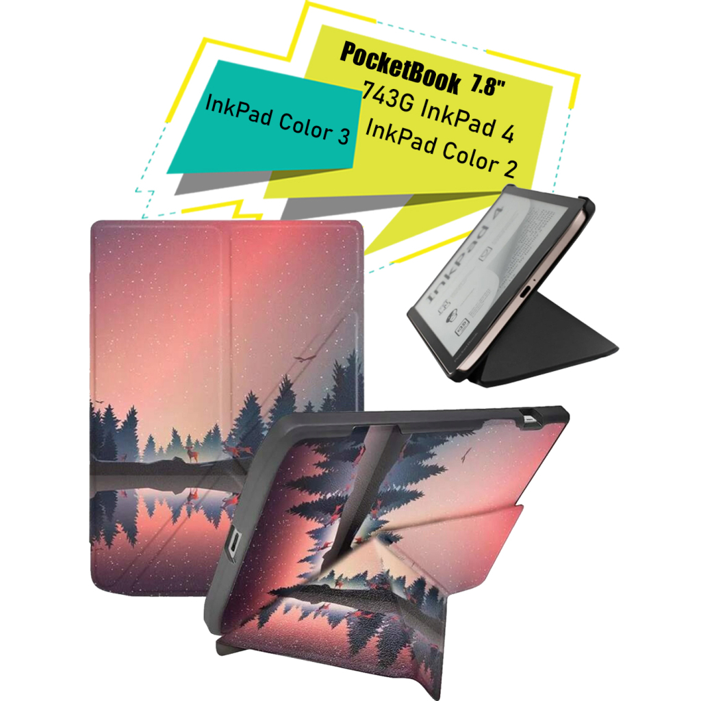 Чохол до електронної книги BeCover Ultra Slim Origami PocketBook 743G InkPad 4/InkPad Color 2/InkPad Color 3 (7.8") Dusk (713085)