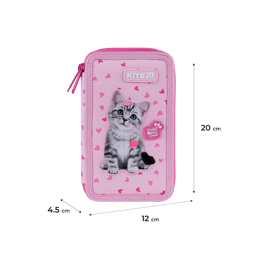 Пенал Kite 623 Studio Pets, 2 відділення (SP25-623)