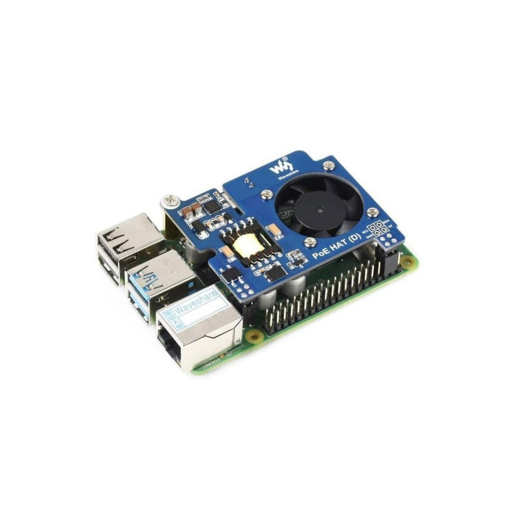 Плата розширення для Мікро ПК Waveshare Плата розширення PoE HAT для Raspberry Pi 4 (WAV-19532)
