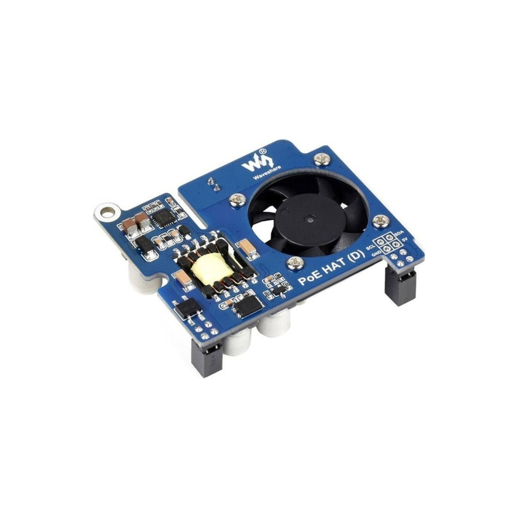 Плата розширення для Мікро ПК Waveshare Плата розширення PoE HAT для Raspberry Pi 4 (WAV-19532)