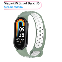 Ремінець до фітнес браслета BeCover Vents Style для Xiaomi Mi Smart Band 10 Pine Green-White (713633)