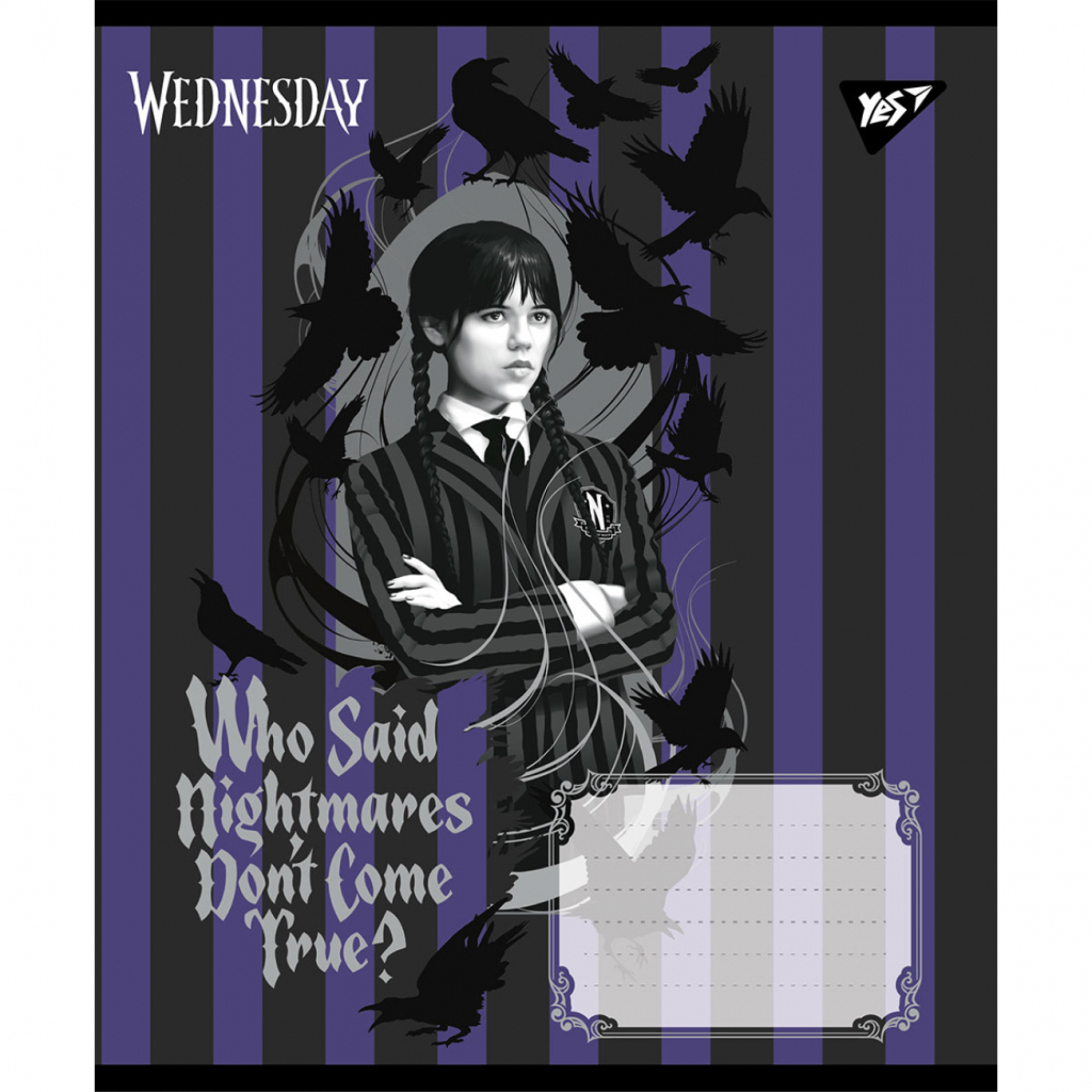 Зошит Yes Wednesday Таємничі уроки А5 48 аркушів клітинка (768269) Зошит Yes Wednesday Таємничі уроки А5 48 аркушів клітинка (768269)
