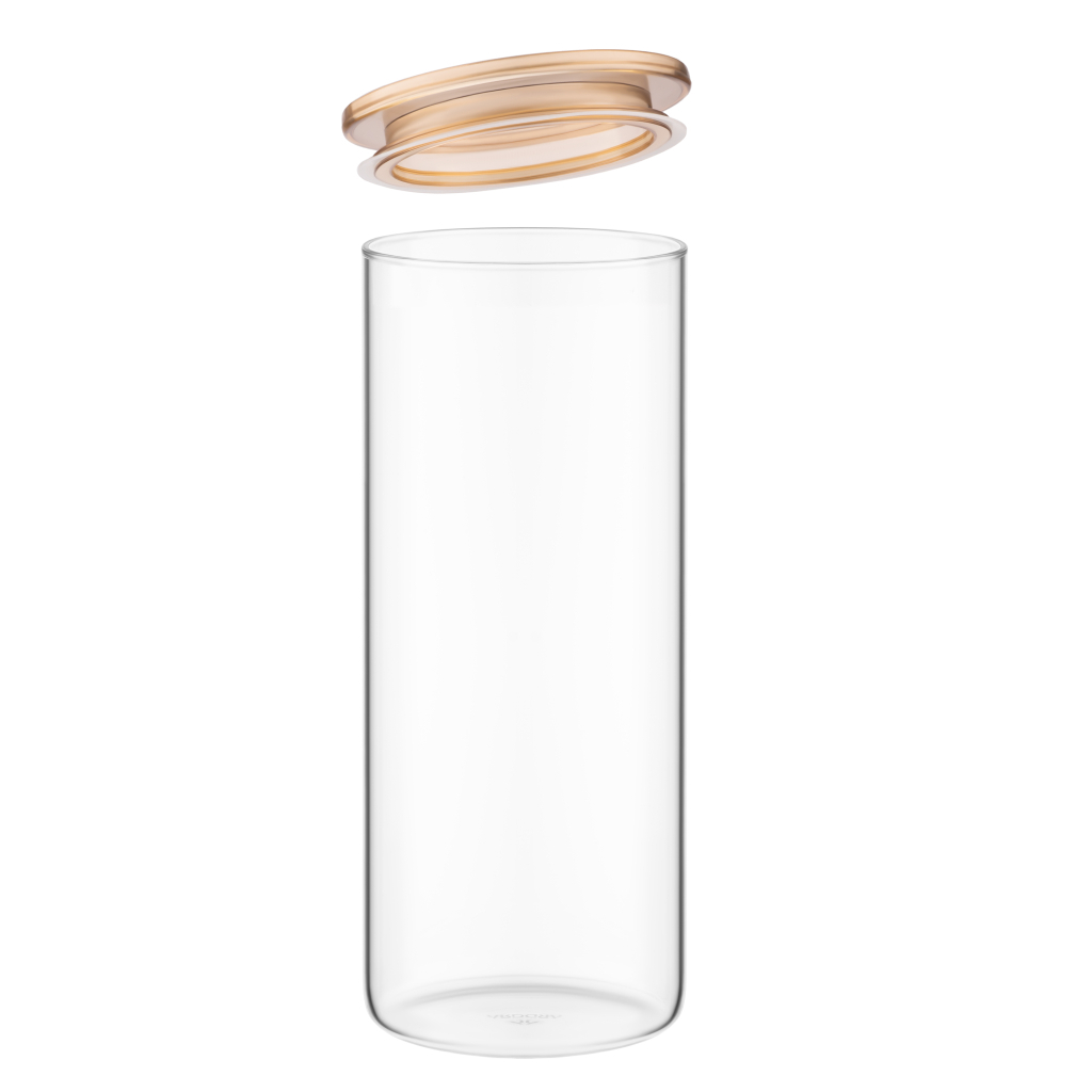 Банка Ardesto Fresh 1600 мл, скло, пластик, прозорий (AR1316SFM)