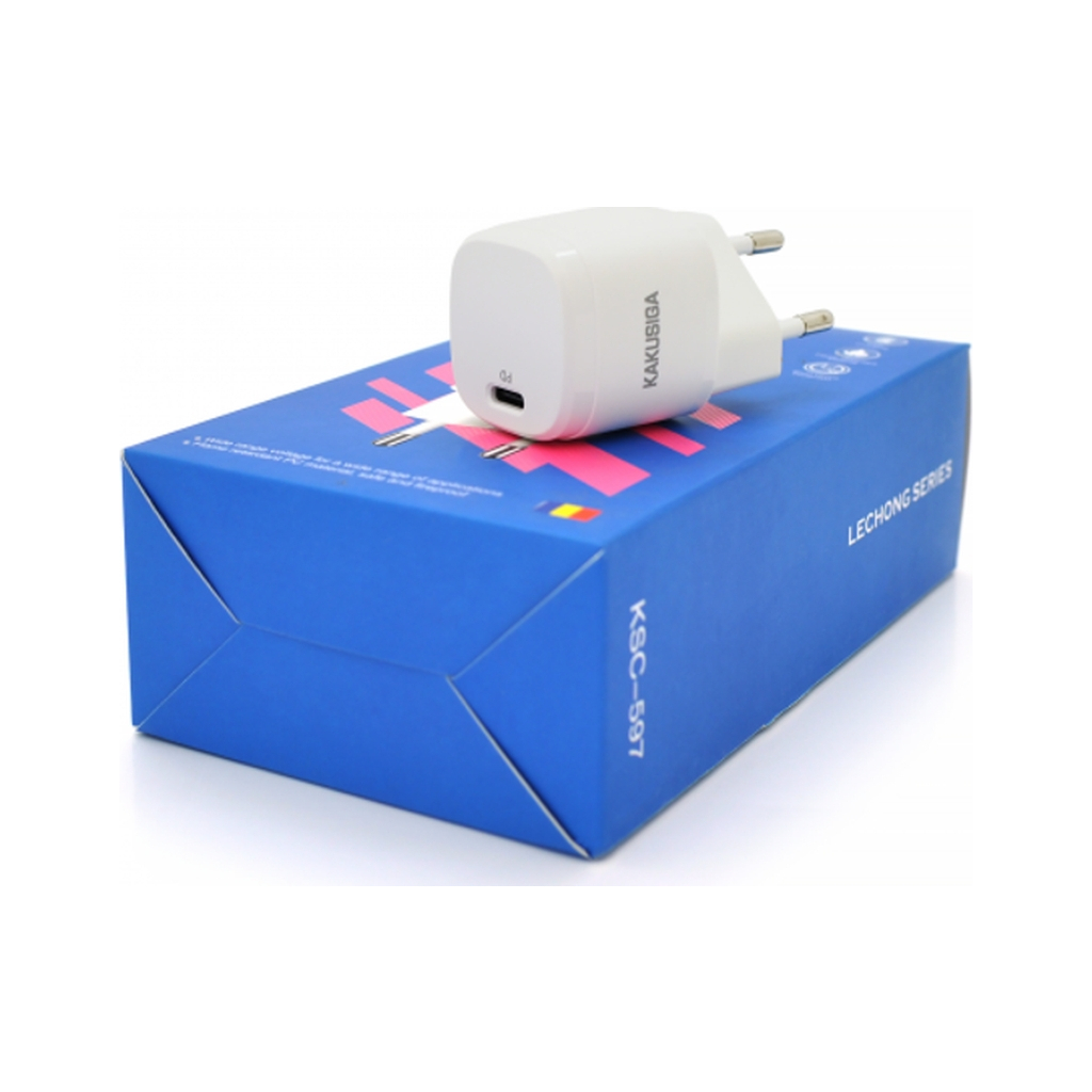 Зарядний пристрій iKAKU USB-C PD20W white (KSC-597-LECHONG) Зарядний пристрій iKAKU USB-C PD20W white (KSC-597-LECHONG)