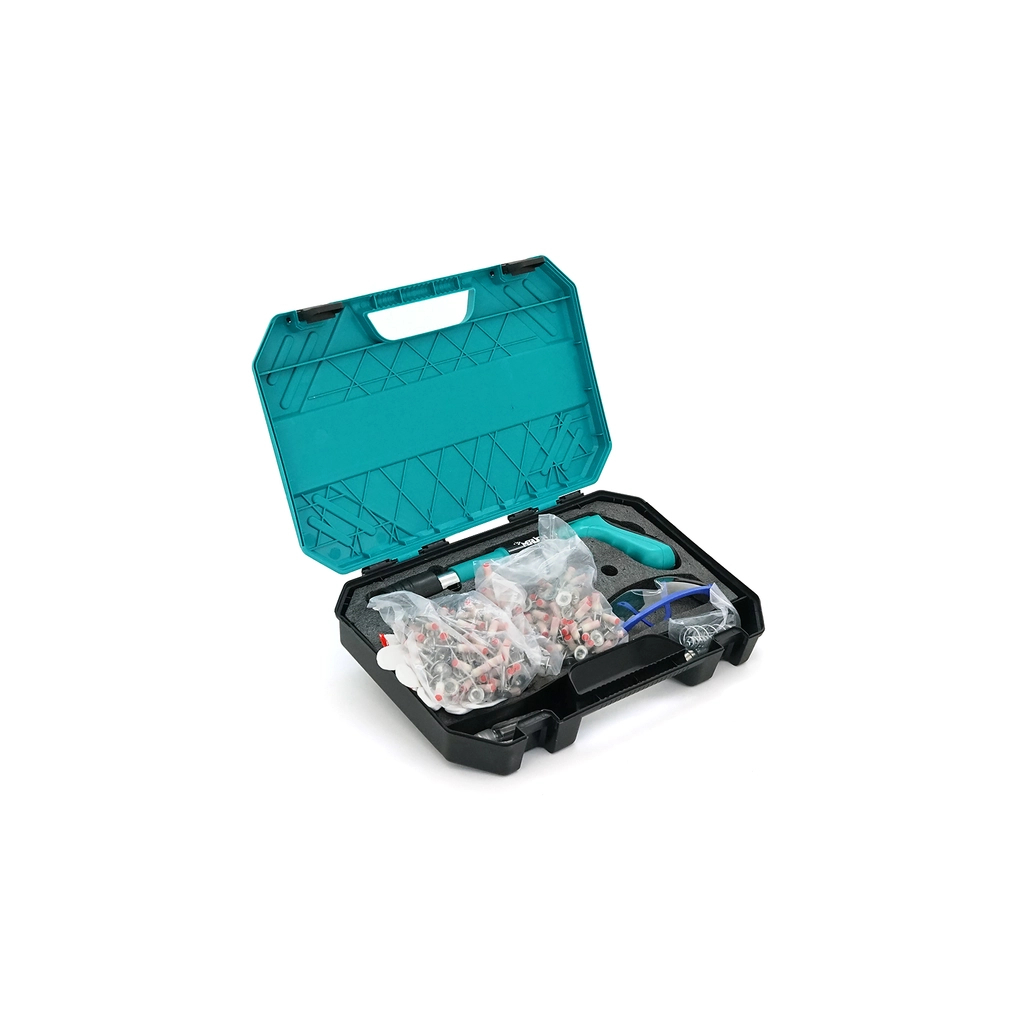 Цвяхозабивач Voltronic YT40286 для піроксилінових цвяхів 7,3 мм+200 цвяхів 7,3 мм, захисні окуляри, кейс, Green (YT-40286)