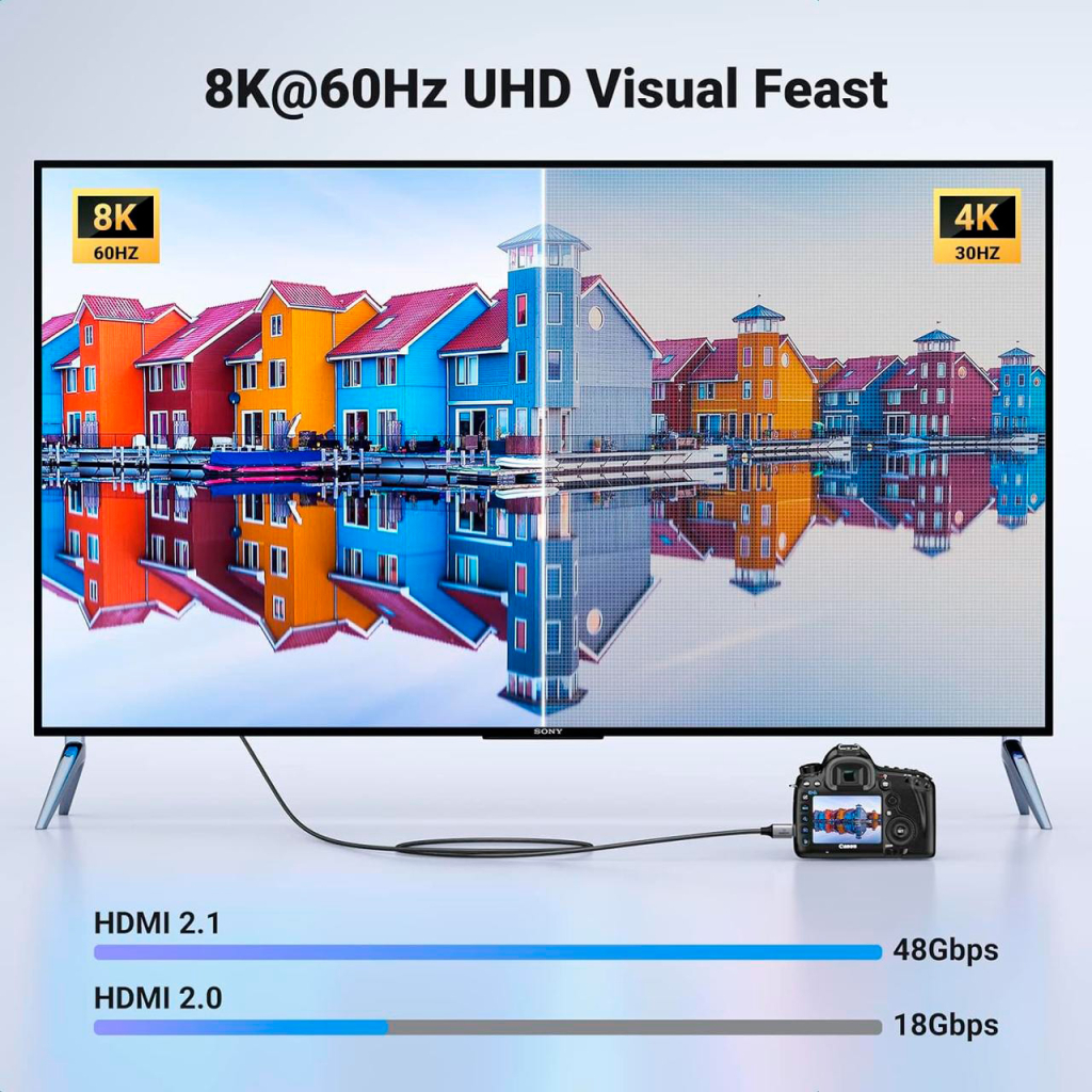 Кабель мультимедійний HDMI M to HDMI mini M 2.0m 8K HD163 black Ugreen (15515) Кабель мультимедійний HDMI M to HDMI mini M 2.0m 8K HD163 black Ugreen (15515)