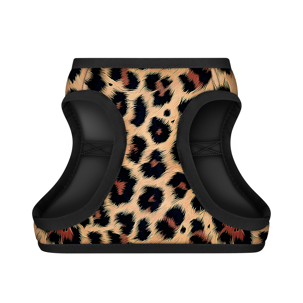 Шлея для собак WAUDOG Clothes м'яка з QR адресником "Леопард" XS1 (220-4066)