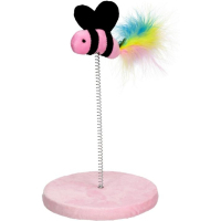 Cat toy Hippie Pet Bee on a stand pink 15x25 cm (HIPCT2304093RO)