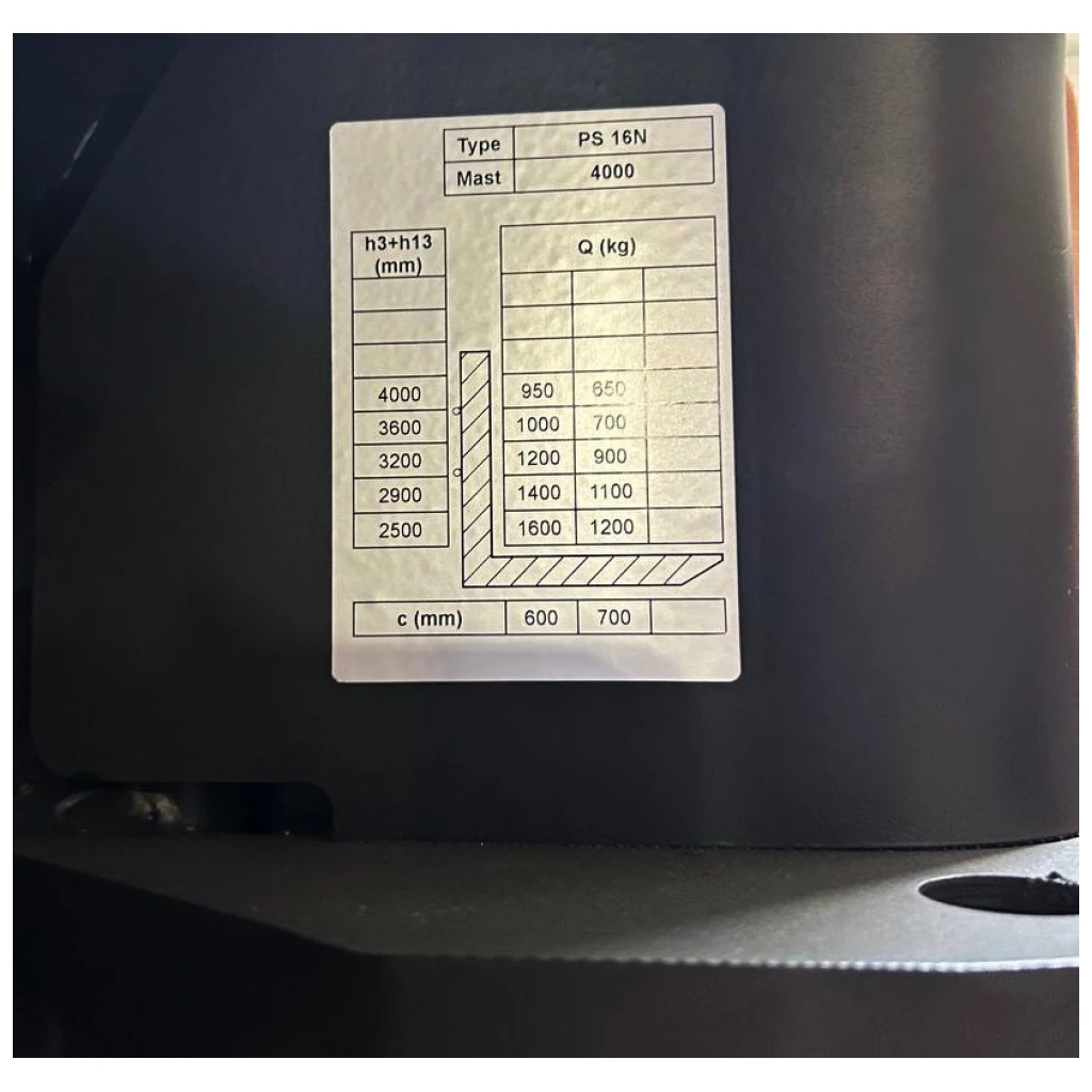 Штабелер GTM електричний самохідний 1,6т/4,0м 24V/240Ah з площ. оператора (PS16N 4000)