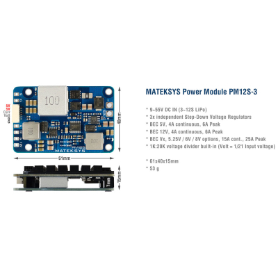 Модуль живлення MATEK PM12S-3 (PM12S3)