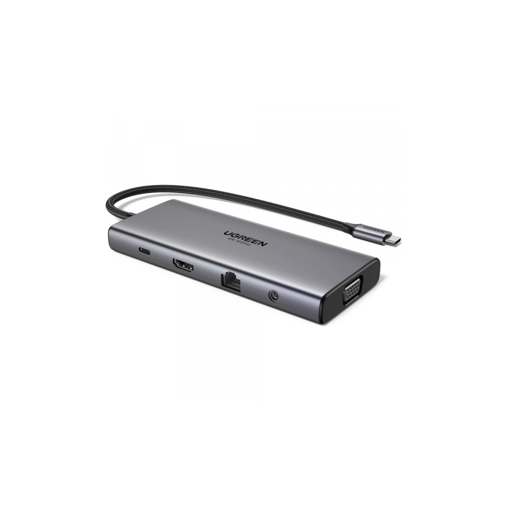 Порт-реплікатор UGREEN Dock CM639 USB3.2 Type-C->1xUSB-A3.2/1xUSB-A3.1/2xUSB-C3.2/RJ45/HDMI/VGA/RJ45/SD/TF+3.5mm PD (45520) Порт-реплікатор UGREEN Dock CM639 USB3.2 Type-C->1xUSB-A3.2/1xUSB-A3.1/2xUSB-C3.2/RJ45/HDMI/VGA/RJ45/SD/TF+3.5mm PD (45520)
