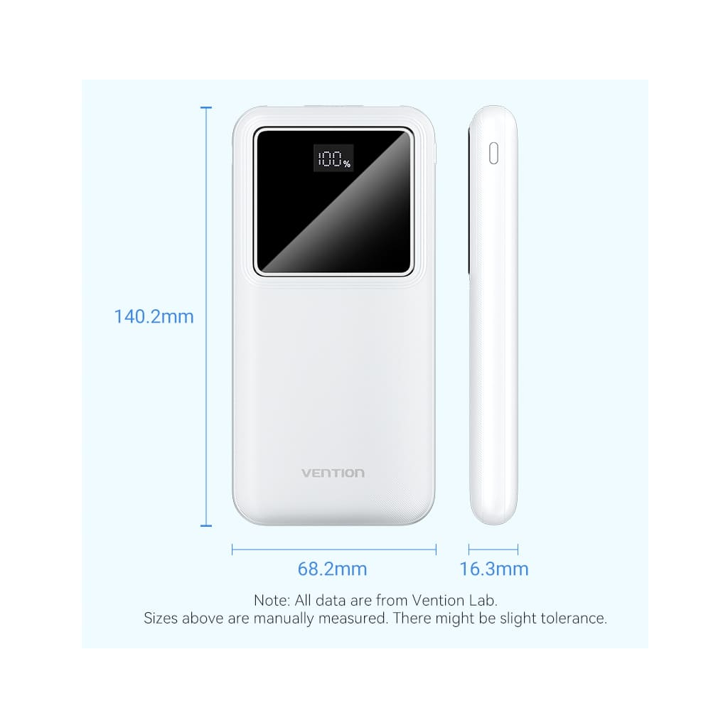 Повербанк Vention 10000 mAh 22.5W Black LED Display Type (FHKB0) Повербанк Vention 10000 mAh 22.5W Black LED Display Type (FHKB0)