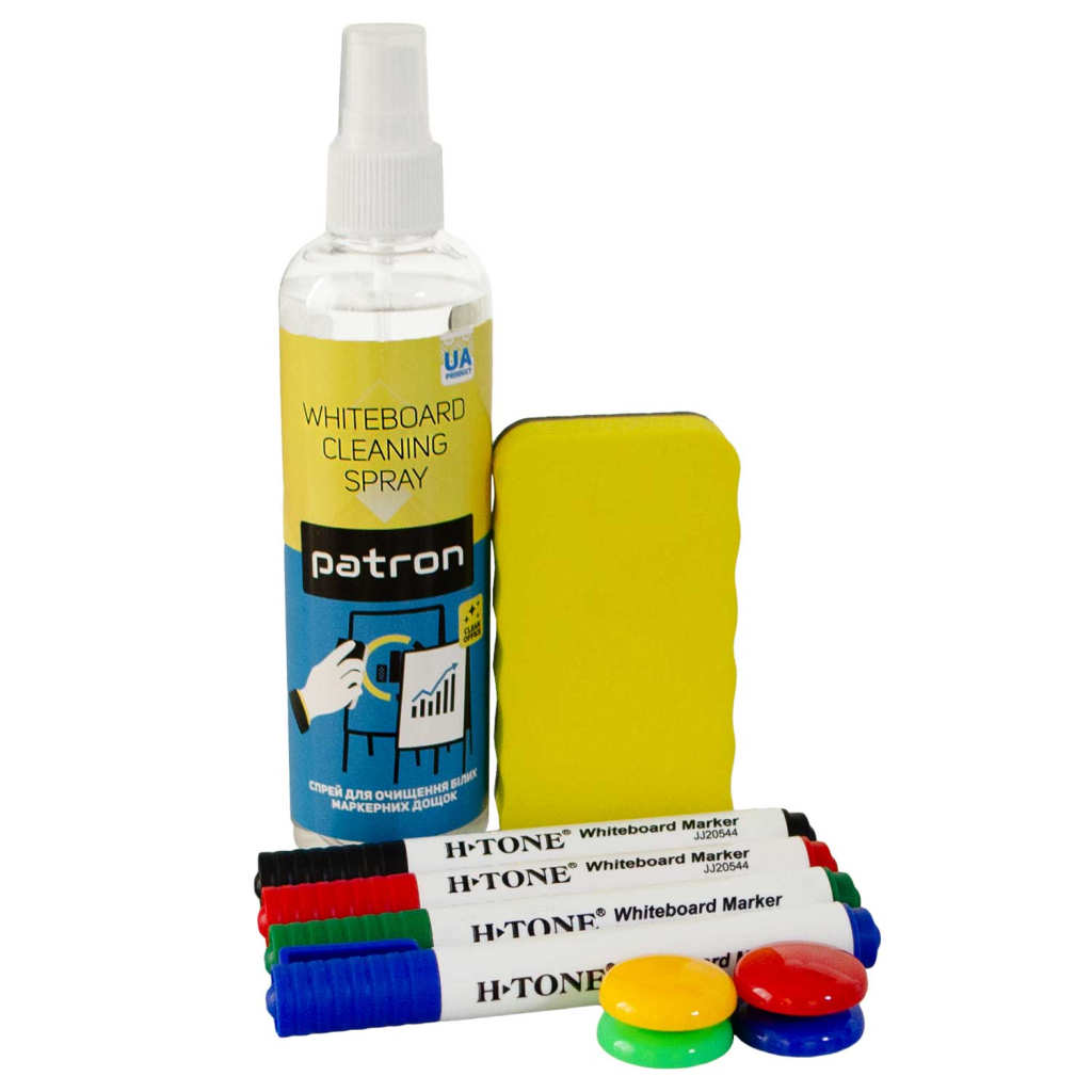 Набір маркерів H-Tone Набір стартовий для магнітно-маркерних дошок із 4 предметів (SPONGE-HTONE) Набір маркерів H-Tone Набір стартовий для магнітно-маркерних дошок із 4 предметів (SPONGE-HTONE)