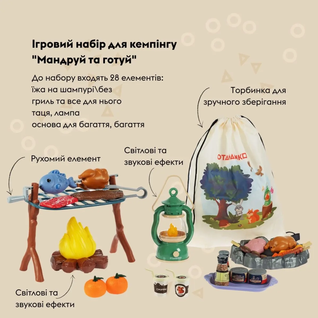 Ігровий набір Otamanko для кемпінгу Мандруй та готуй (CA004)