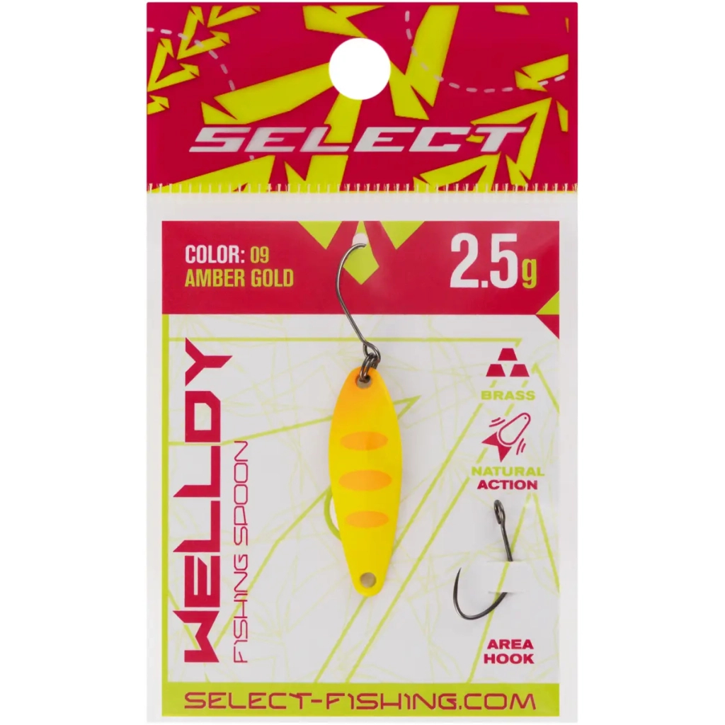 Блешня Select Welldy 2.5g 31mm 09 Amber Gold (1870.81.06) Блешня Select Welldy 2.5g 31mm 09 Amber Gold (1870.81.06)