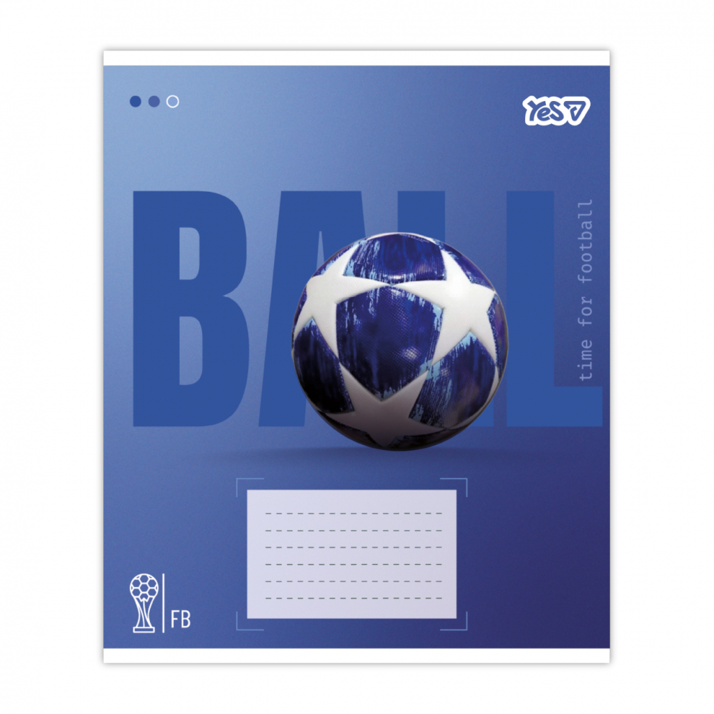 Зошит Yes Ball А5 12 аркушів коса лінія (768678)