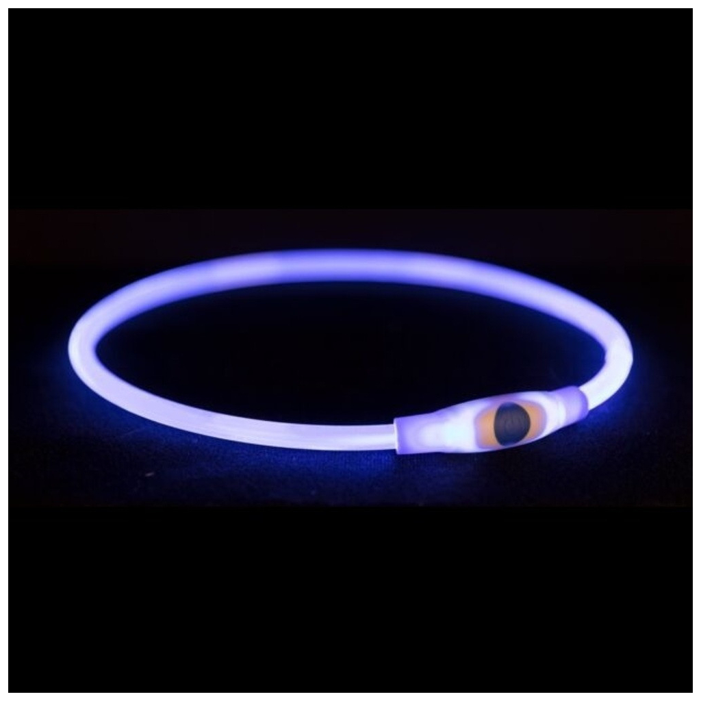 Нашийник для тварин Trixie Flash Light Ring USB мигаючий силіконовий синій L–XL 65 см/8 мм (4057589126658) Нашийник для тварин Trixie Flash Light Ring USB мигаючий силіконовий синій L–XL 65 см/8 мм (4057589126658)