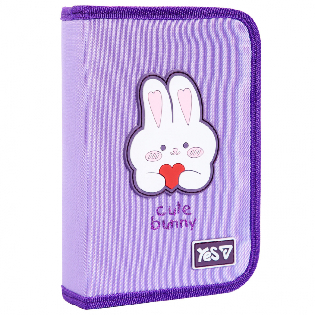 Пенал Yes твердий одинарний з двома клапанами Cute Bunny HP-04 (533740)