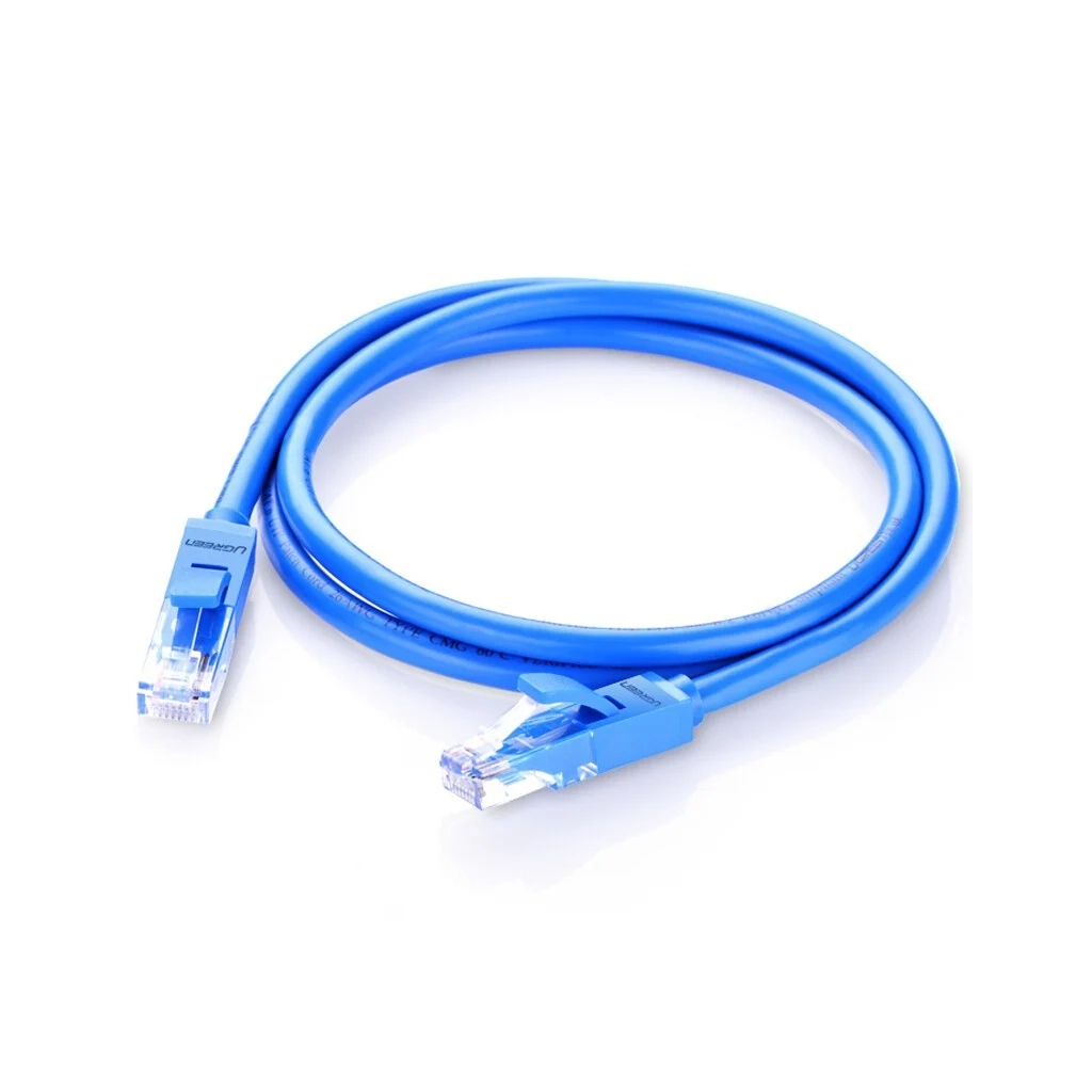 Патч-корд 1m U/UTP cat 6 RJ-45 blue Ugreen (11201) Патч-корд 1m U/UTP cat 6 RJ-45 blue Ugreen (11201)