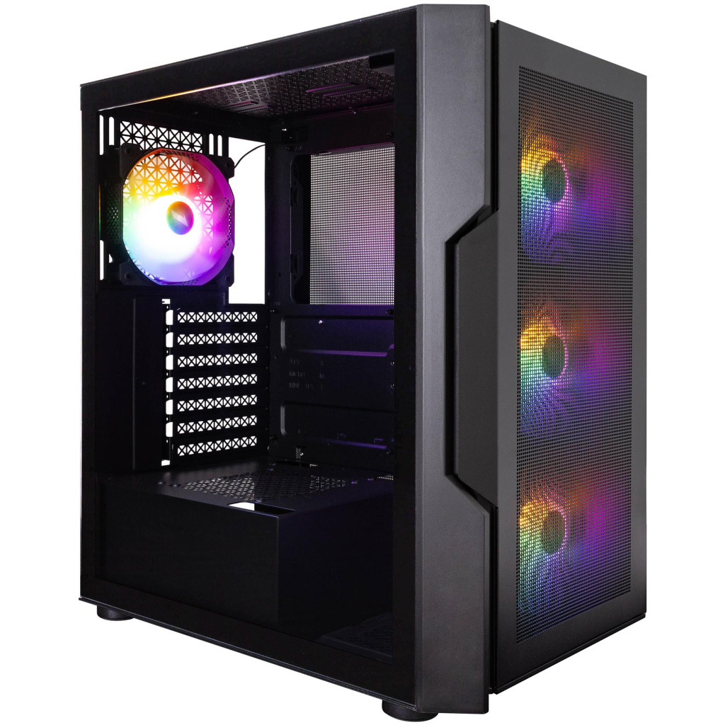 Корпус для ПК 1stPlayer T7-P-BK-4F1-PS-750FK-EU