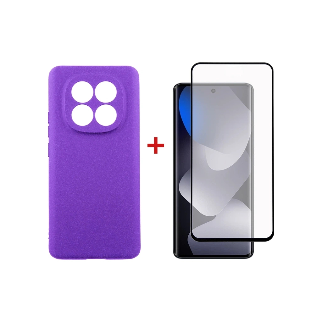 Чохол до мобільного телефона Dengos Carbon Cover + Glass Xiaomi Redmi Note 15 Purple (DG-KM-190)