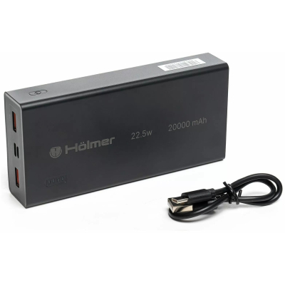 Батарея універсальна Hölmer NRG-01 Rabbit 20000mAh 22.5W Black (NRG-01 Rabbit)