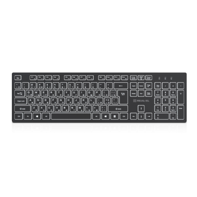 Клавіатура REAL-EL RK-725W Wireless/Bluetooth Black (EL123100061)