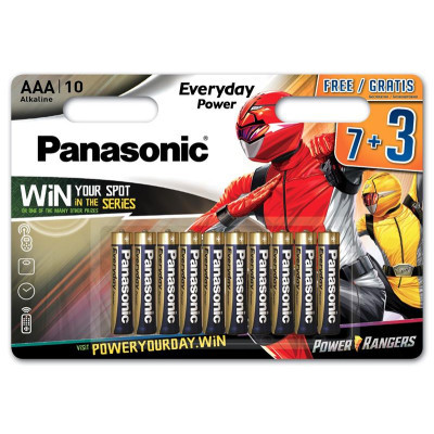 Battery Panasonic AAA LR03 Everyday Power * 10 Power Rangers (LR03REE/10B3FPR)