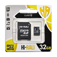 Карта пам'яті Hi-Rali 32GB microSDHC class 10 (HI-32GBSDCL10-01)