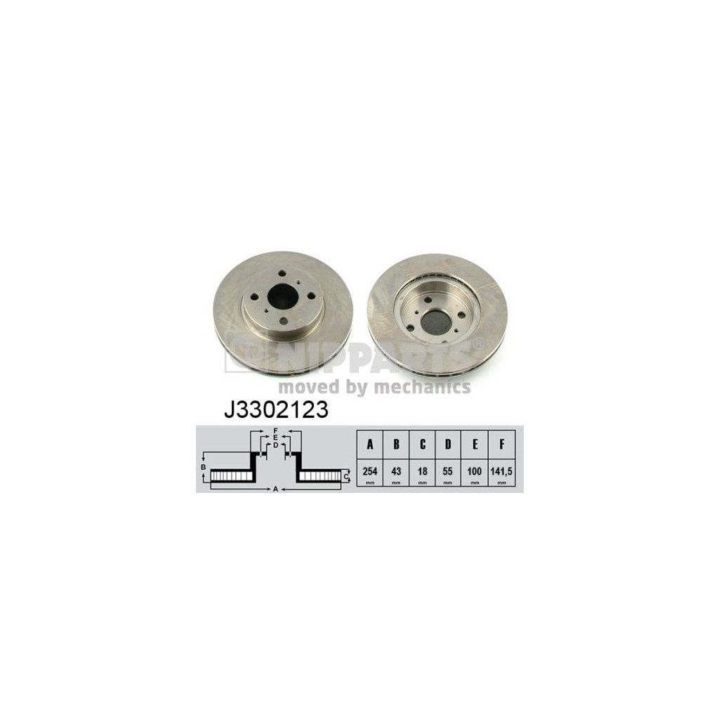 Гальмівний диск Nipparts J3302123