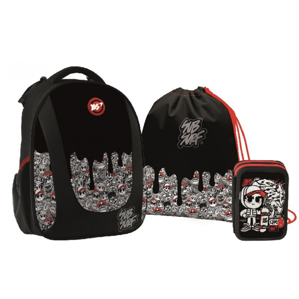 Шкільний набір Yes H-28_Collection SubSurf. Black and White (555378)
