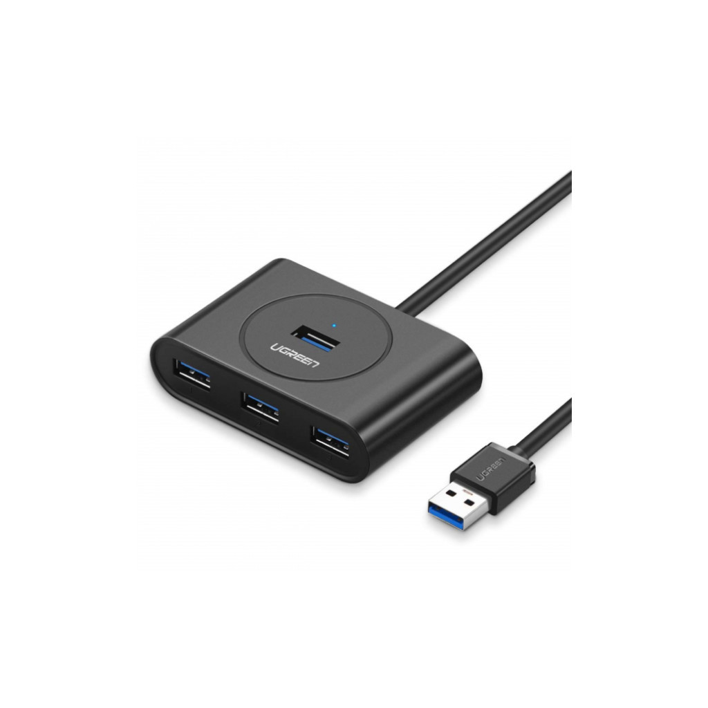 Концентратор Ugreen 4-port 1m USB 3.0 Active CR113 black (20291) Концентратор Ugreen 4-port 1m USB 3.0 Active CR113 black (20291)