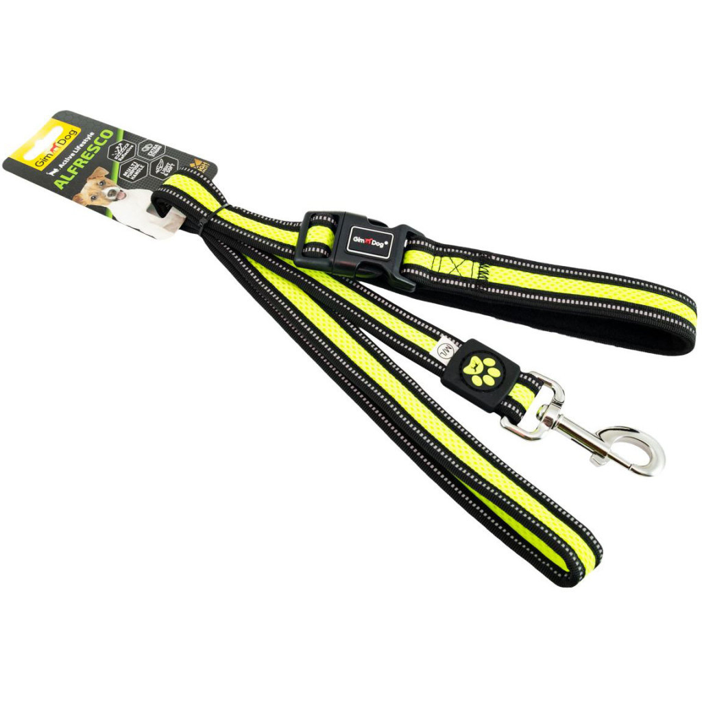 Повідець для собак GimDog Alfresco 2.0х120 см неопрен/фліс (жовтий) (8009632059532) Повідець для собак GimDog Alfresco 2.0х120 см неопрен/фліс (жовтий) (8009632059532)