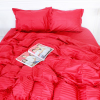 Підковдра MirSon Satin Stripe 30-0018 Red 143х210 см (2200005254639)