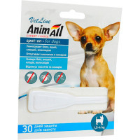Drops for animals AnimAll VetLine spot-on against fleas and ticks 1.5-4 kg 0.8 ml (4820150201913)