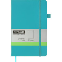Notebook Buromax Etalon 125x195 mm 96 sheets without a ruler artificial leather cover Turquoise (BM.291060-06)