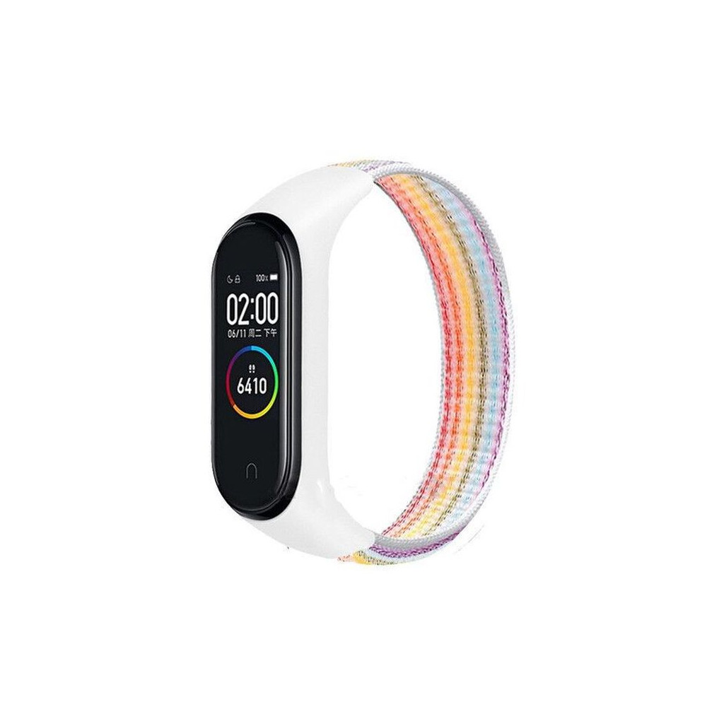 Ремінець до фітнес браслета BeCover Nylon Style для Xiaomi Mi Smart Band 7 Rainbow (707668)