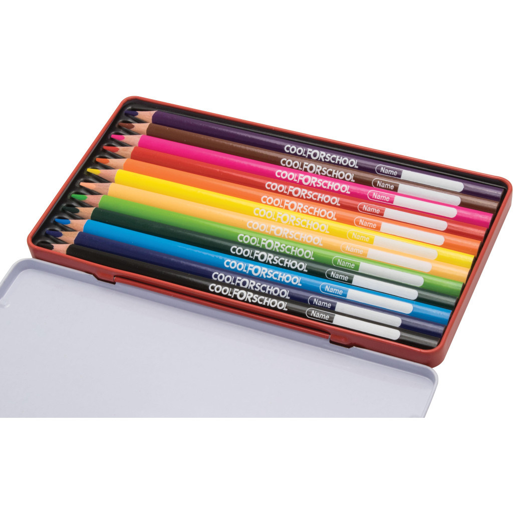 Олівці кольорові Cool For School Premium тригранні, 12 кольорів (CF15178)