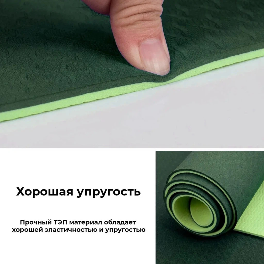 Килимок для йоги Power System PS-4060 TPE Yoga Mat Premium 183 х 61 х 0.6 см Green (4060GN-0)
