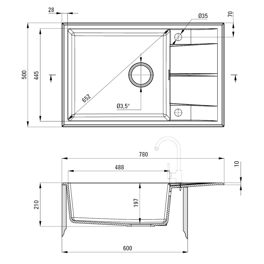 Мийка кухонна Deante Eridan (ZQE A11B) Мийка кухонна Deante Eridan (ZQE A11B)