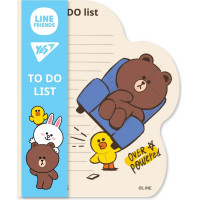 Paper for notes Yes To Do Line Friends boy tablet with magnet, block of 52 sheets (170325)