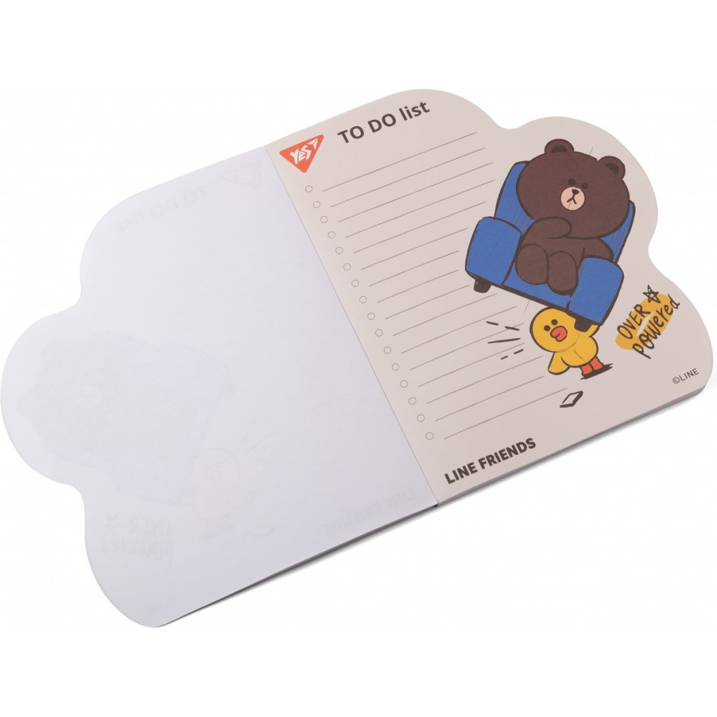 Папір для нотаток Yes To Do Line Friends boy планшет з магнітом, блок 52 аркуша (170325)