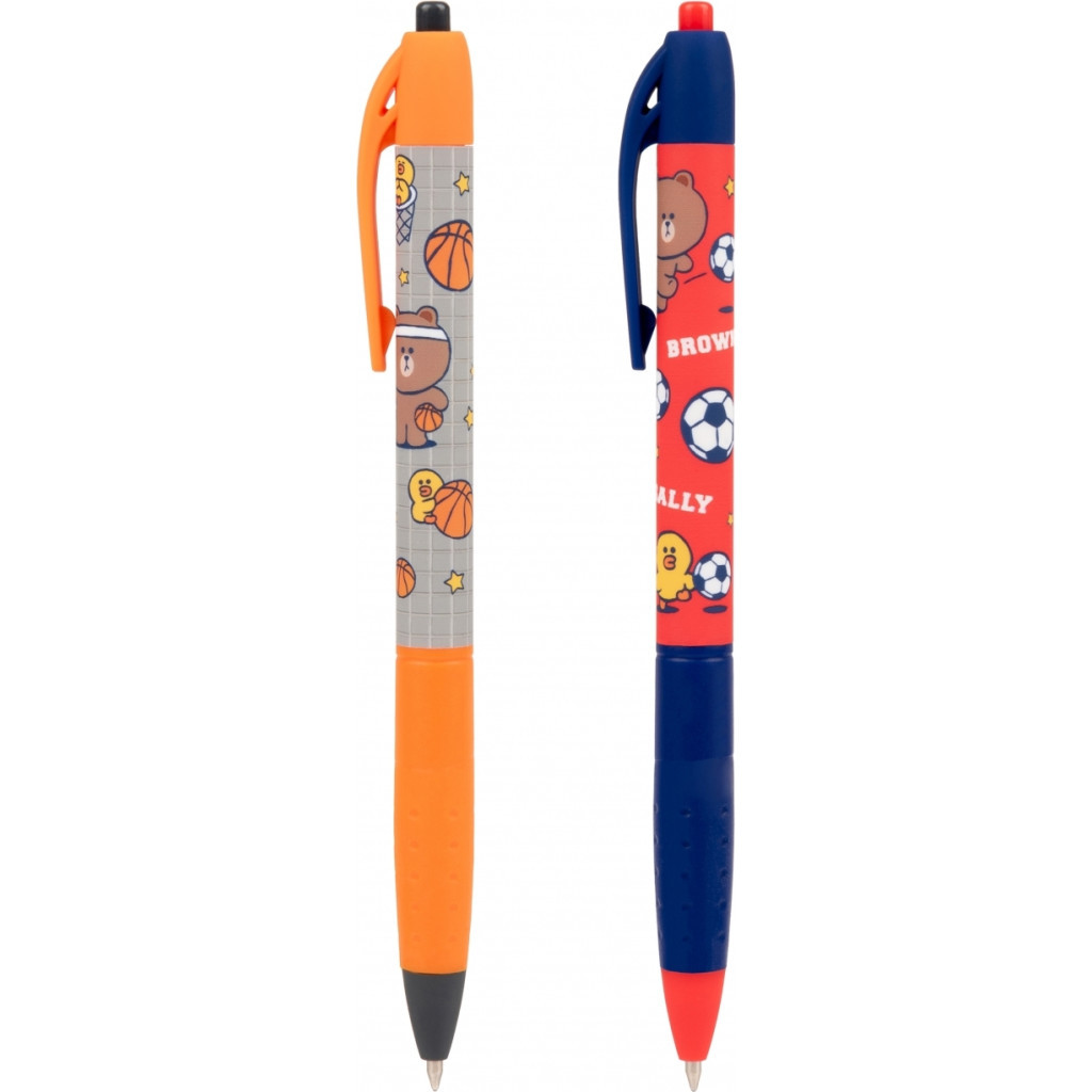 Ручка кулькова Yes Line Friends. Brown`s Sport Club автоматична 0,7 мм синя (412120)