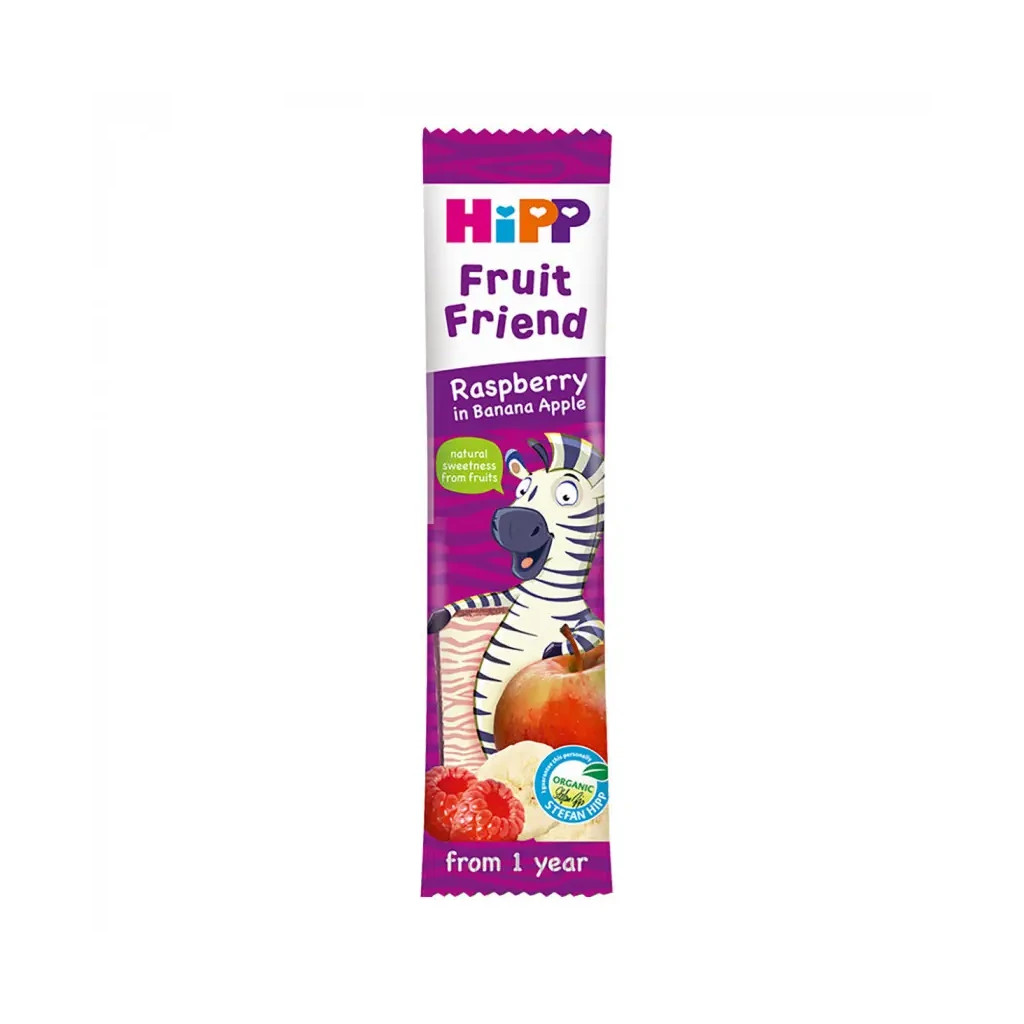 Батончик дитячий HiPP фруктово-злаковий малина, банан, яблуко 23 г (1999031)