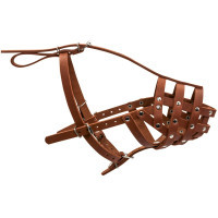 Muzzle for dogs Collar solid (boxer small) brown (05986)