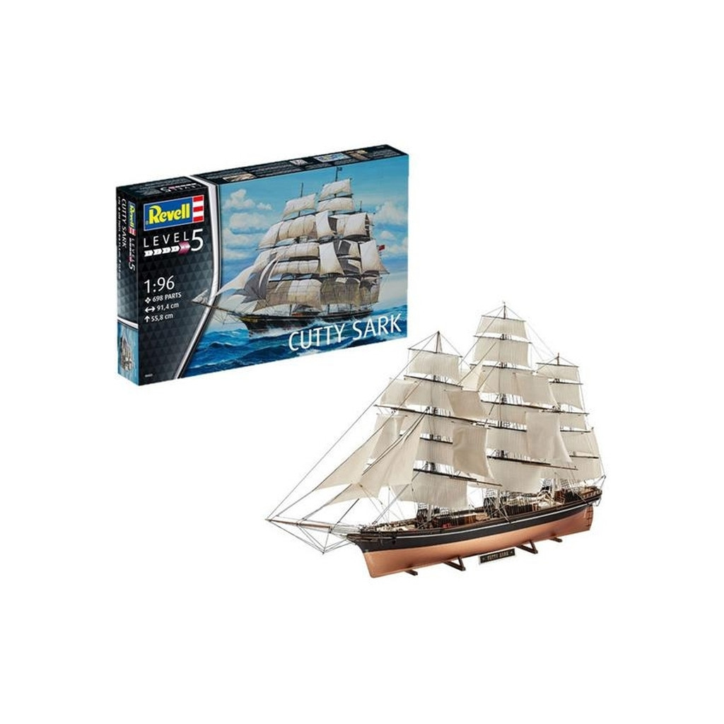 Збірна модель Revell Кліпер "Катті Сарк" рівень 5 масштаб 1:96 (RVL-05422) Збірна модель Revell Кліпер "Катті Сарк" рівень 5 масштаб 1:96 (RVL-05422)